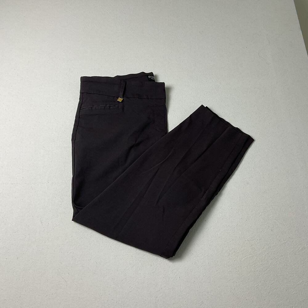 Soho Apparel Casual Pull On Brown Capri Pants Womens 2X